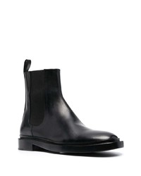 schwarze Chelsea Boots aus Leder von Jil Sander