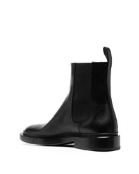 schwarze Chelsea Boots aus Leder von Jil Sander