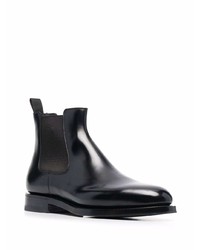 schwarze Chelsea Boots aus Leder von Santoni