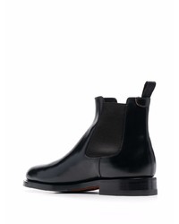 schwarze Chelsea Boots aus Leder von Santoni