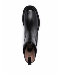 schwarze Chelsea Boots aus Leder von Salvatore Ferragamo