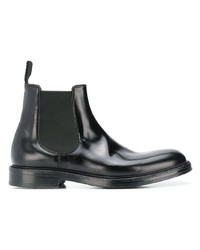 schwarze Chelsea Boots aus Leder von Green George