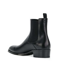 schwarze Chelsea Boots aus Leder von Alexander McQueen