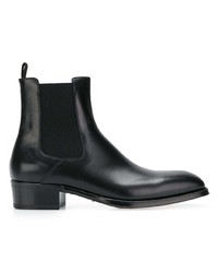 schwarze Chelsea Boots aus Leder von Alexander McQueen