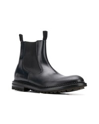 schwarze Chelsea Boots aus Leder von Green George