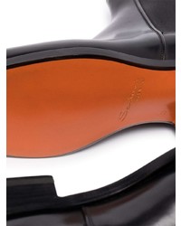 schwarze Chelsea Boots aus Leder von Santoni