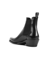 schwarze Chelsea Boots aus Leder von Calvin Klein 205W39nyc