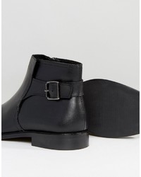 schwarze Chelsea Boots aus Leder von Dune