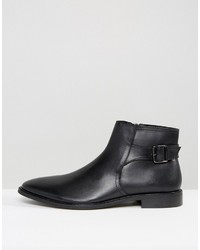 schwarze Chelsea Boots aus Leder von Dune