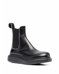 schwarze Chelsea Boots aus Leder von Alexander McQueen