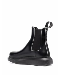 schwarze Chelsea Boots aus Leder von Alexander McQueen