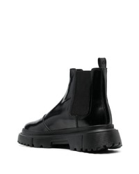 schwarze Chelsea Boots aus Leder von Hogan