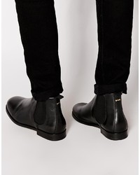 schwarze Chelsea Boots aus Leder