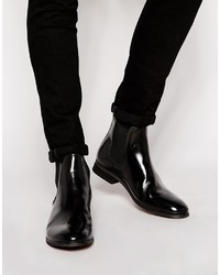 schwarze Chelsea Boots aus Leder