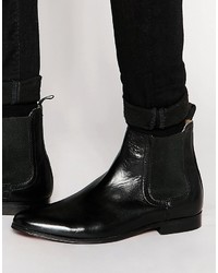 schwarze Chelsea Boots aus Leder