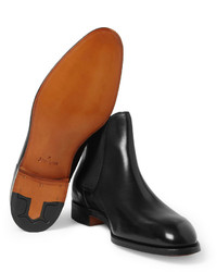 schwarze Chelsea Boots aus Leder von John Lobb