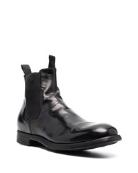 schwarze Chelsea Boots aus Leder von Officine Creative