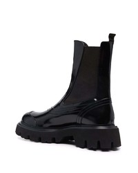 schwarze Chelsea Boots aus Leder von MSGM