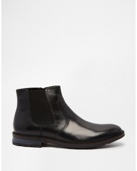 schwarze Chelsea Boots aus Leder von Dune