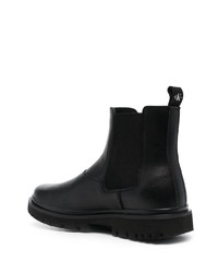 schwarze Chelsea Boots aus Leder von Calvin Klein Jeans