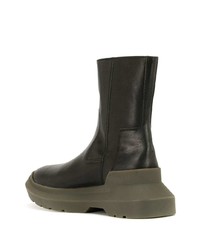 schwarze Chelsea Boots aus Leder von Undercover