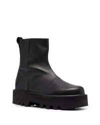 schwarze Chelsea Boots aus Leder von Heron Preston