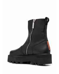 schwarze Chelsea Boots aus Leder von Heron Preston