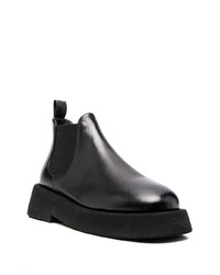 schwarze Chelsea Boots aus Leder von Marsèll