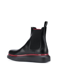 schwarze Chelsea Boots aus Leder von Alexander McQueen