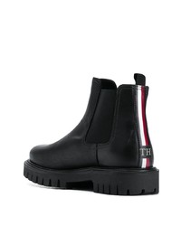 schwarze Chelsea Boots aus Leder von Tommy Hilfiger