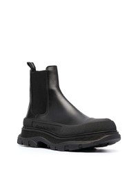 schwarze Chelsea Boots aus Leder von Alexander McQueen