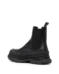 schwarze Chelsea Boots aus Leder von Alexander McQueen