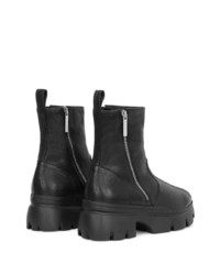 schwarze Chelsea Boots aus Leder von Giuseppe Zanotti