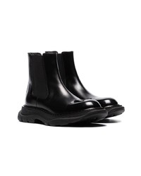 schwarze Chelsea Boots aus Leder von Alexander McQueen