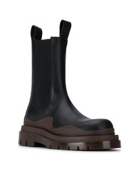 schwarze Chelsea Boots aus Leder von Bottega Veneta