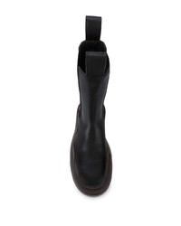 schwarze Chelsea Boots aus Leder von Bottega Veneta