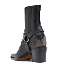 schwarze Chelsea Boots aus Leder von DSQUARED2