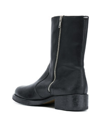 schwarze Chelsea Boots aus Leder von Maison Margiela