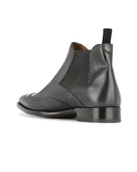 schwarze Chelsea Boots aus Leder von Fratelli Rossetti