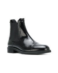 schwarze Chelsea Boots aus Leder von Maison Margiela