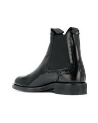 schwarze Chelsea Boots aus Leder von Maison Margiela