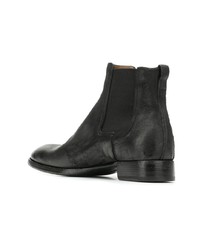 schwarze Chelsea Boots aus Leder von Silvano Sassetti