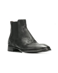 schwarze Chelsea Boots aus Leder von Silvano Sassetti