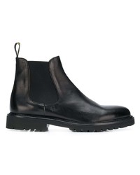 schwarze Chelsea Boots aus Leder von Doucal's