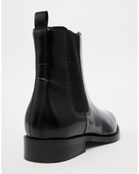 schwarze Chelsea Boots aus Leder von Asos