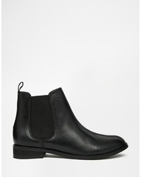 schwarze Chelsea Boots aus Leder von Asos