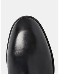 schwarze Chelsea Boots aus Leder von Asos
