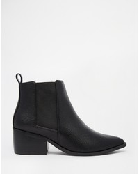 schwarze Chelsea Boots aus Leder von Asos