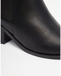 schwarze Chelsea Boots aus Leder von Asos