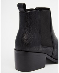 schwarze Chelsea Boots aus Leder von Asos